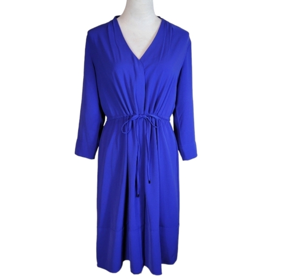 Ann Taylor Royal Blue Midi Length Dress Size Medium - Picture 1 of 4